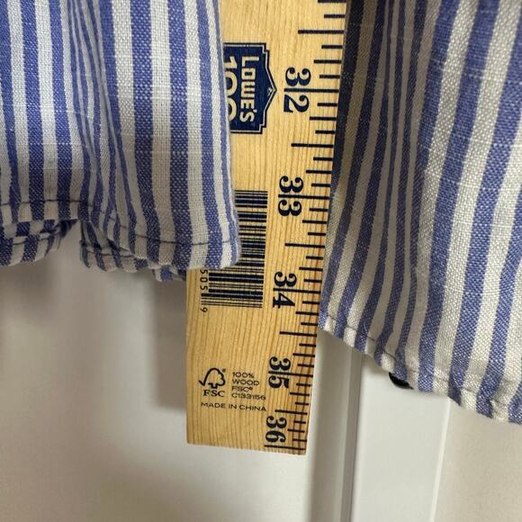 LC Lauren Conrad Skirt Three Tier Midi Skirt Blue & White Stripe‎ Sz XL - Picture 6 of 8